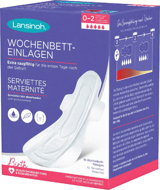 Lansinoh Wochenbett-Einlagen 0-2 Wochen nach der Geburt