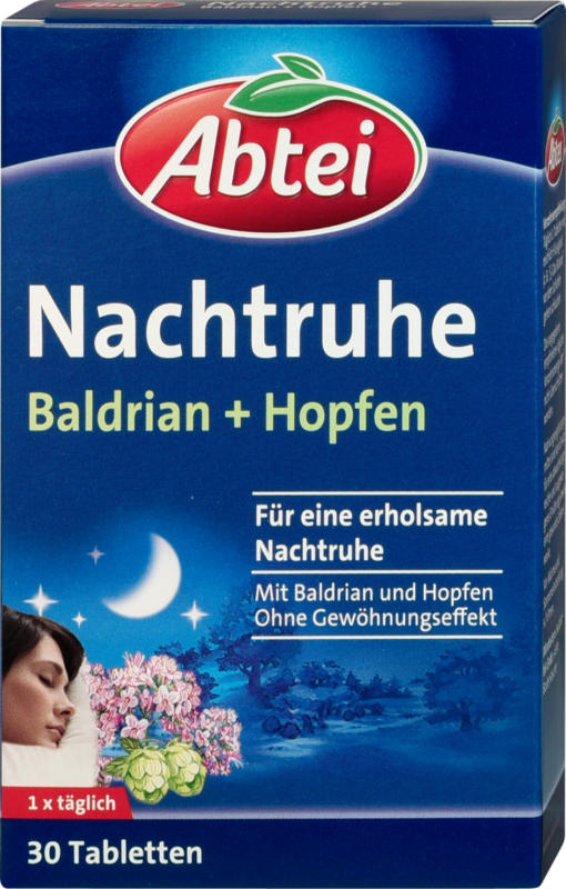 Abtei Nachtruhe Baldrian + Hopfen Tabletten