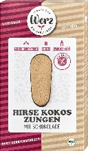 dm drogerie markt Werz Kekse Bio Hirse Kokos Zungen mit Schokolade