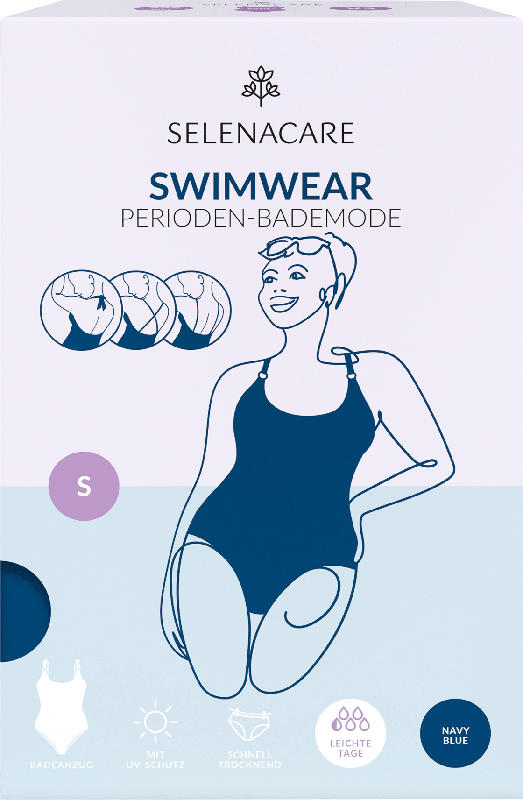 SELENACARE Swimwear Perioden-Badeanzug navy blue, Gr. S