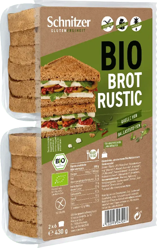 Schnitzer Brot Bio Rustic glutenfrei (2x6 Stück)