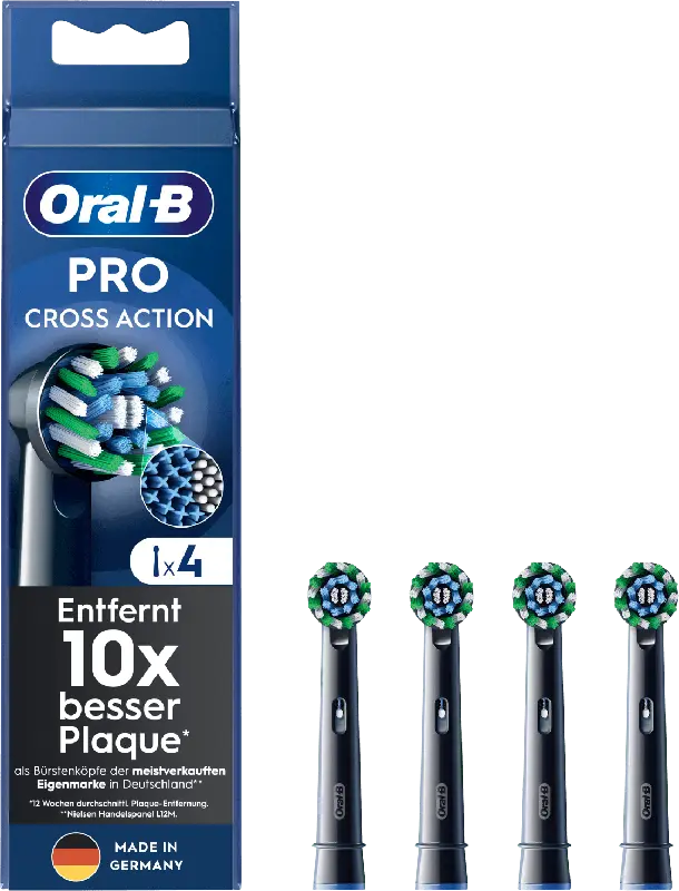 Oral-B Pro Cross Action Aufsteckbürsten schwarz