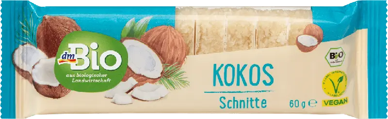 dmBio Fruchtriegel Kokos Schnitte