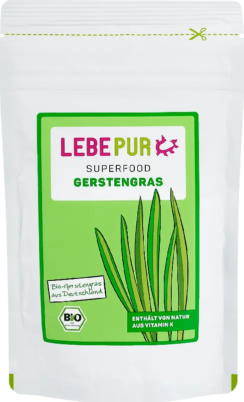 Lebepur Superfood Pulver Bio Pflanzenpulver Gerstengras