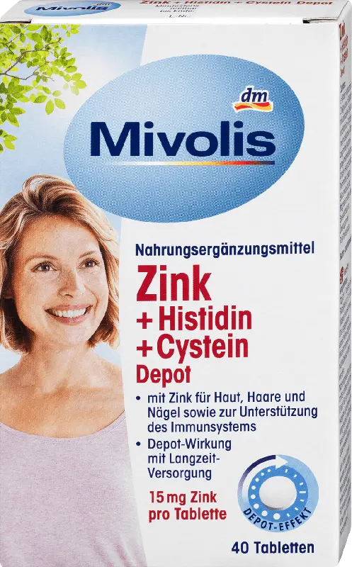 Mivolis Zink + Histidin + Cystein Depot-Tabletten