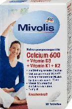 dm drogerie markt Mivolis Calcium 600 + Vitamin D3 + Vitamin K1 + K2 Tabletten