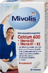 Mivolis Calcium 600 + Vitamin D3 + Vitamin K1 + K2 Tabletten