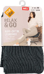 nur die Relax & Go Ripp-Optik Leggings Gr. 40/42 dunkelgrün