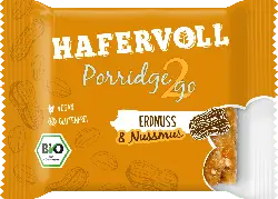 HAFERVOLL Porridge 2go mit Erdnuss & Nussmus