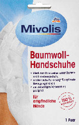 Mivolis Baumwollhandschuhe für empfindliche Hände (1 Paar)