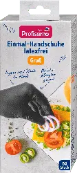 Profissimo Einmal-Handschuhe latexfrei Groß schwarz (30 Paar)