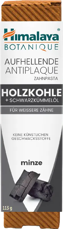 Himalaya Aufhellende Antiplaque Zahnpasta mit Holzkohle