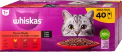 Whiskas 1+ Jahre Katzenfutter Klassische Auswahl in Sauce Mega Pack