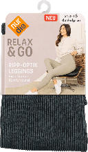 dm drogerie markt nur die Relax & Go Ripp-Optik Leggings Gr. 36/38 dunkelgrün