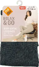 dm drogerie markt nur die Relax & Go Ripp-Optik Leggings Gr. 36/38 dunkelgrün