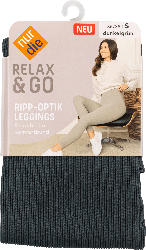nur die Relax & Go Ripp-Optik Leggings Gr. 36/38 dunkelgrün