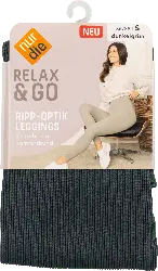 nur die Relax & Go Ripp-Optik Leggings Gr. 36/38 dunkelgrün