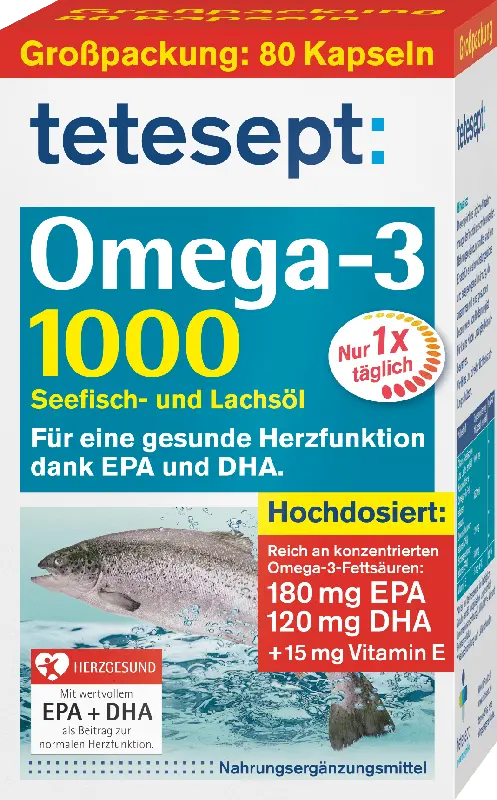 tetesept Omega-3 Lachsöl 1000 Kapseln