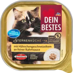 Dein Bestes Sternenküche Katzenfutter Hähnchengeschnetzeltes
