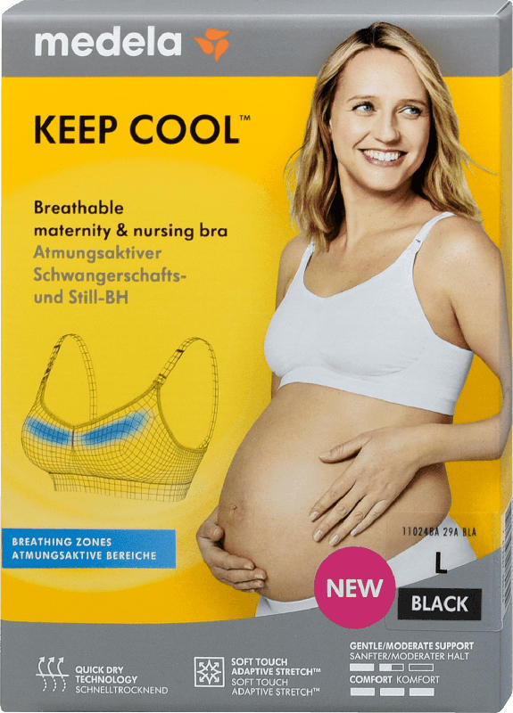 Medela Keep Cool Schwangerschafts- und Still-BH schwarz, Gr. L