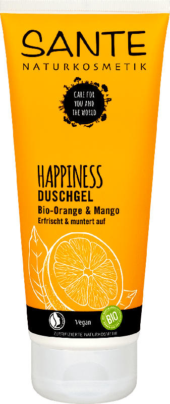 SANTE NATURKOSMETIK Happiness Duschgel Bio-Orange & Mango