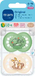MAM Original Pure Schnuller 6-16 Monate grün/beige