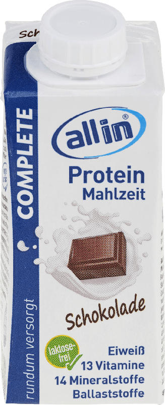 allin Trinkmahlzeit Protein Complete Schokolade