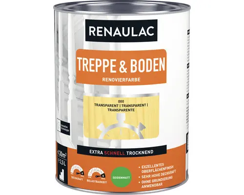RENAULAC Fensterlack Türlack seidenmatt transparent 2,5 L