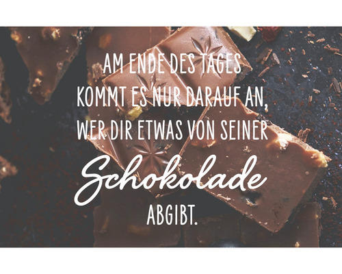 Dekomagnet Am Ende des Tages…Sschokolade 8,5x5,5 cm