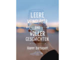 Hornbach Grußkarte Leere Weingläser sind voller Geschichten. Happy Birthday! 11,5x16 cm