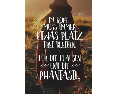 Postkarte Für die Flausen und die Phantasie 10,5x14,8 cm