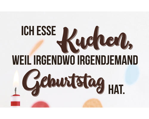 Dekomagnet Ich esse kuchen, weil irgendwo irgendjemand Geburtstag hat 8,5x5,5 cm