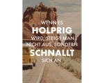 Hornbach Postkarte Wenn es holprig wird, steigt man nicht aus, sondern schnallt sich an. 10,5x14,8 cm