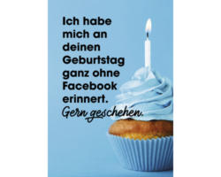 Grußkarte ich habe mich an deinen Geburtstag… ohne Facebook 11,5x16 cm