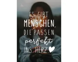 Postkarte Meschen passen perfekt ins Herz… 10,5x14,8 cm