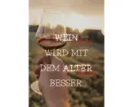 Hornbach Postkarte Wein Alter wird mit dem Alter Wein besser 10,5x14,8 cm