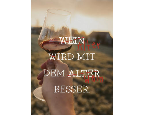 Postkarte Wein Alter wird mit dem Alter Wein besser 10,5x14,8 cm