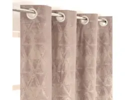 Ösenschal rosa Geometrisch verdunkelnd 140x245 cm