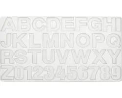 Silikon-Form Buchstaben & Zahlen 36x19 cm 36tlg