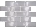 Hornbach Keramikmosaik Handmade HSS 345 26,5x26,5 cm grau glänzend