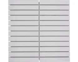 Keramikmosaik Stick CG ST 220 29,6x29,6 cm weiß matt
