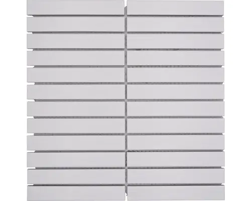 Keramikmosaik Stick CG ST 220 29,6x29,6 cm weiß matt