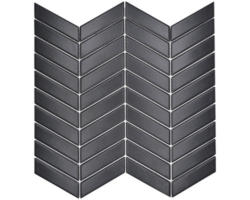 Keramikmosaik Chevron CHEV 29 28,85x28,85 cm schwarz matt