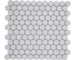 Hornbach Keramikmosaik Penny Knopf 11G 31,2x31,2 cm weiß matt