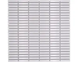 Keramikmosaik Bamboo CG BBM S1 30x30 cm weiß glänzend