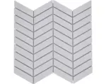 Hornbach Keramikmosaik Chevron CHEV 21 28,85x28,85 cm weiß matt