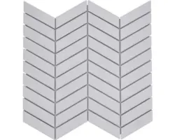 Keramikmosaik Chevron CHEV 21 28,85x28,85 cm weiß matt