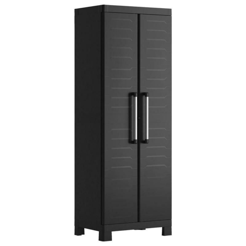 Keter Kunststoffschrank Detroit schwarz Kunststoff B/H/T: ca. 65x182x45 cm