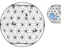 Wandgitter Lotusblume schwarz Ø 40 cm