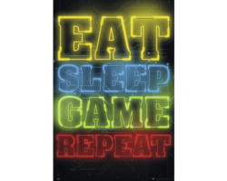 Maxiposter Gaming Eat Sleep 61x91,5 cm